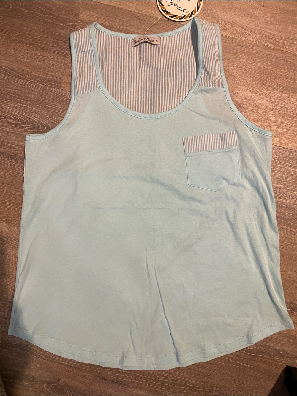 Sunshine and Rodeos Tank Top Turquoise Med